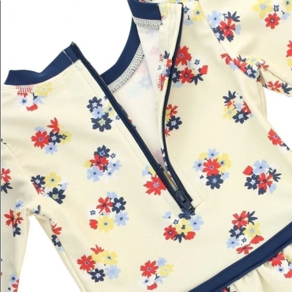 Ruffle Butts Petal Parade 1-Pc. Rash Guard 0/3m